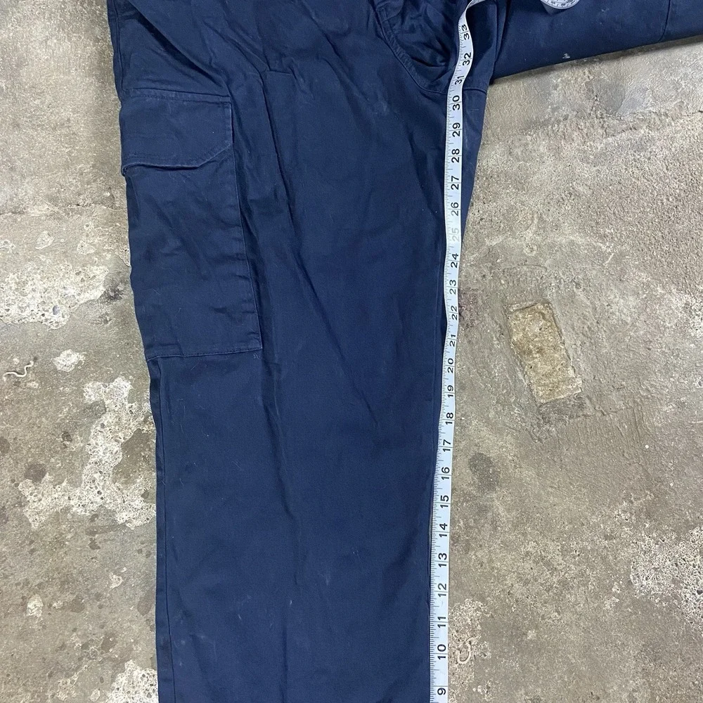 The‎ North Face Cargo Pants Size 38 Navy Blue Flannel Lined Regular Straight Fit